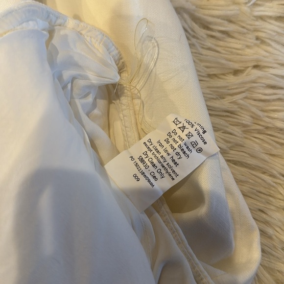 NEW HOUSE OF CB Cleo Drawstring White linen Pants Sz L - Picture 7 of 8
